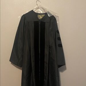 Black Academic Graduation Gown